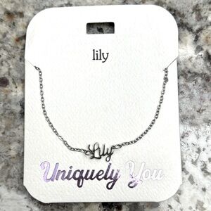 3/$12 Silver Finish “Lily” necklace